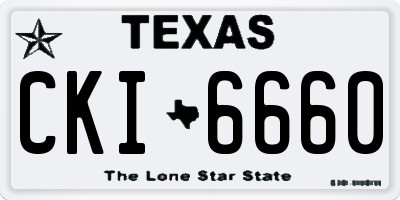 TX license plate CKI6660