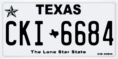 TX license plate CKI6684