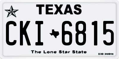 TX license plate CKI6815
