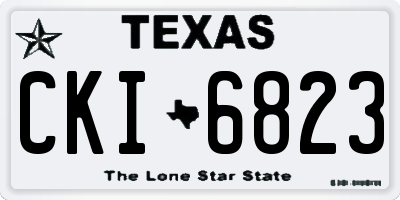 TX license plate CKI6823