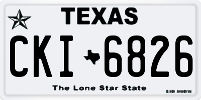 TX license plate CKI6826