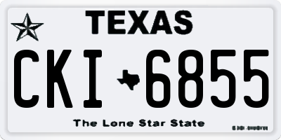 TX license plate CKI6855