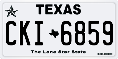 TX license plate CKI6859