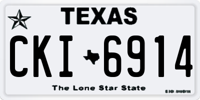 TX license plate CKI6914