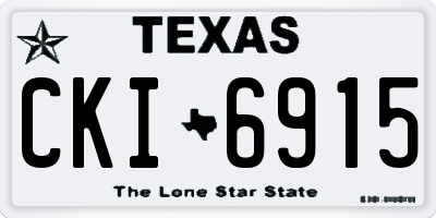 TX license plate CKI6915