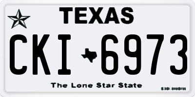 TX license plate CKI6973