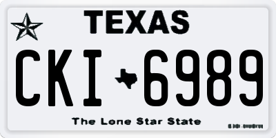 TX license plate CKI6989