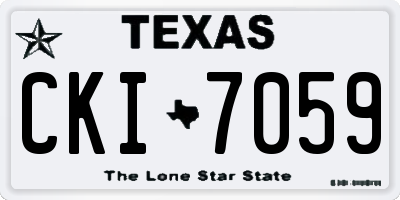 TX license plate CKI7059