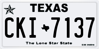 TX license plate CKI7137