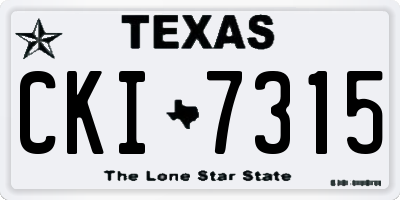 TX license plate CKI7315