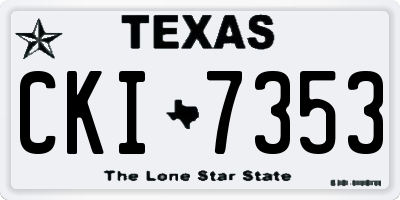 TX license plate CKI7353