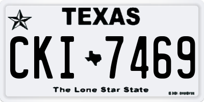 TX license plate CKI7469