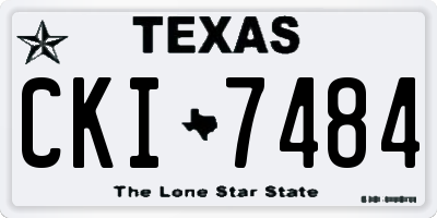 TX license plate CKI7484