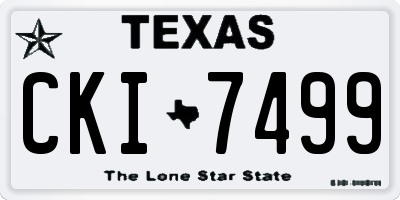 TX license plate CKI7499