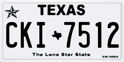 TX license plate CKI7512