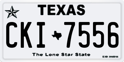 TX license plate CKI7556