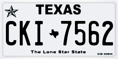 TX license plate CKI7562