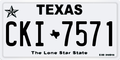 TX license plate CKI7571