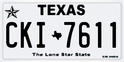 TX license plate CKI7611