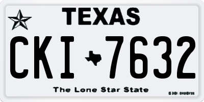 TX license plate CKI7632