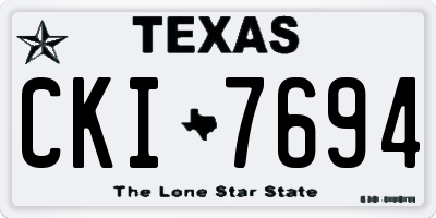 TX license plate CKI7694