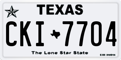 TX license plate CKI7704