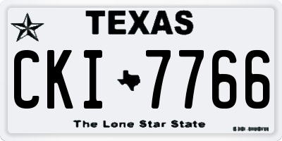 TX license plate CKI7766