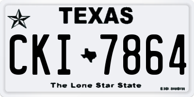 TX license plate CKI7864