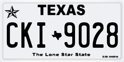 TX license plate CKI9028