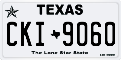 TX license plate CKI9060