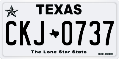 TX license plate CKJ0737