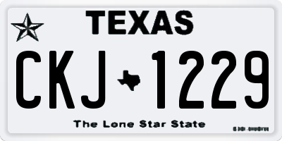 TX license plate CKJ1229