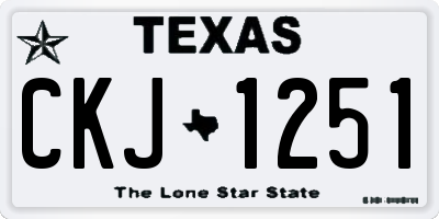 TX license plate CKJ1251
