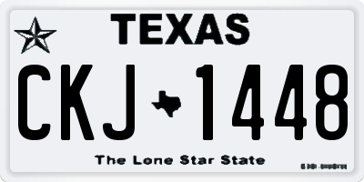 TX license plate CKJ1448