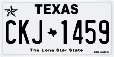 TX license plate CKJ1459