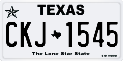 TX license plate CKJ1545