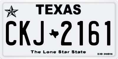 TX license plate CKJ2161