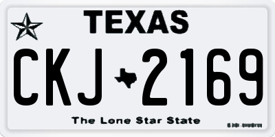 TX license plate CKJ2169