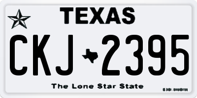 TX license plate CKJ2395