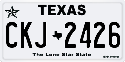 TX license plate CKJ2426
