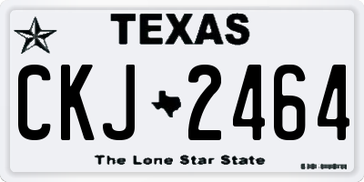 TX license plate CKJ2464