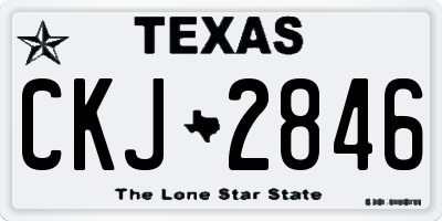TX license plate CKJ2846