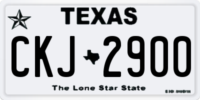 TX license plate CKJ2900