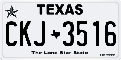 TX license plate CKJ3516
