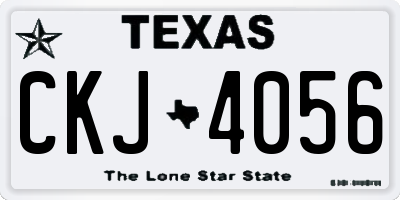 TX license plate CKJ4056
