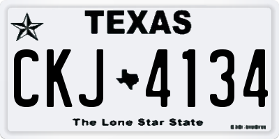 TX license plate CKJ4134