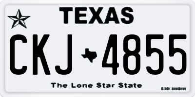 TX license plate CKJ4855
