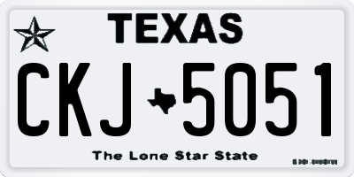 TX license plate CKJ5051
