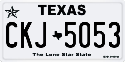 TX license plate CKJ5053