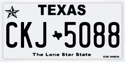 TX license plate CKJ5088